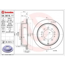 09.D618.11 BREMBO Гальмівний диск