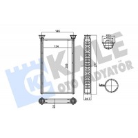 356130 KALE OTO RADYATÖR Теплообмінник обігрів салону