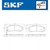 VKBP 80259 A SKF Комплект гальмівних колодок дисковий гальм