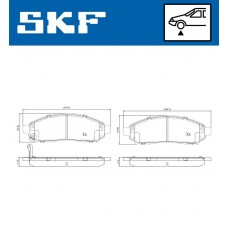 VKBP 80259 A SKF Комплект гальмівних колодок дисковий гальм
