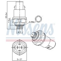 301088 NISSENS Пневматичний вимикач кондиціонер