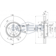 78BD6765-2 ICER Гальмівний диск