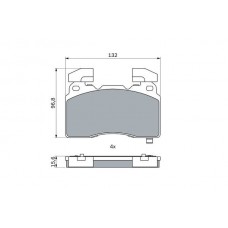 0 986 424 894 BOSCH Комплект гальмівних колодок дисковий гальм