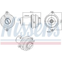 98411 NISSENS Клапан повернення ОГ