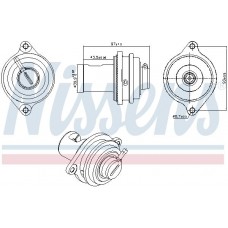 98411 NISSENS Клапан повернення ОГ