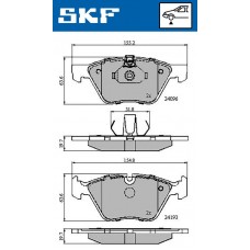 VKBP 80141 SKF Комплект гальмівних колодок дисковий гальм