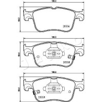 500354 JAPKO Комплект гальмівних колодок дисковий гальм