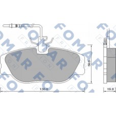 FO 629081 FOMAR Friction Комплект гальмівних колодок дисковий гальм FO 629081 FOMAR Friction Комплект гальмівних колодок дисковий гальм