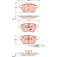 GDB1807 TRW Комплект гальмівних колодок дисковий гальм