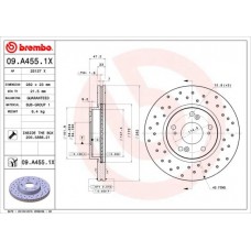 09.A455.1X BREMBO Гальмівний диск