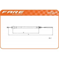 30696 FARE SA Комплект тросів стояночна гальмівна система