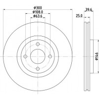 8DD 355 132-721 HELLA PAGID Гальмівний диск