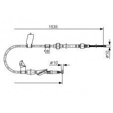 1 987 482 085 BOSCH Тросик, cтояночный тормоз