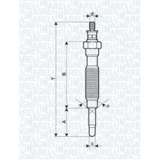 062900072304 MAGNETI MARELLI Свічка розжарювання