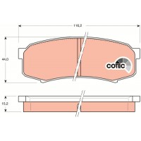 GDB1182 TRW Комплект гальмівних колодок дисковий гальм