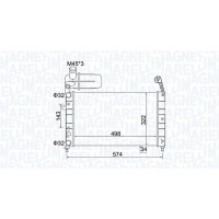 350213154400 MAGNETI MARELLI Радіатор охолодження двигуна