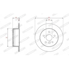 DDF2987C FERODO Гальмівний диск