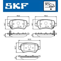 VKBP 90338 A SKF Комплект гальмівних колодок дисковий гальм