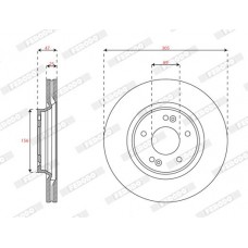DDF2718C FERODO Гальмівний диск