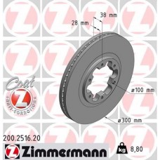 200.2516.20 ZIMMERMANN Гальмівний диск