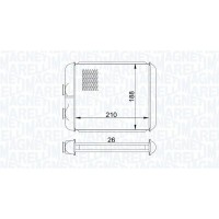 350218407000 MAGNETI MARELLI Теплообмінник обігрів салону