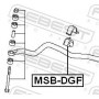 MSBDGF FEBEST Опора стабілізатора
