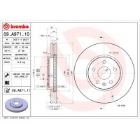 09.A971.11 BREMBO Гальмівний диск
