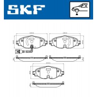 VKBP 80018 E SKF КомплеК т гальмівних колодок, дискове гальмо