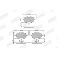 573723J JURID Комплект гальмівних колодок дисковий гальм