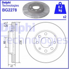 BG2278 DELPHI Гальмівний диск