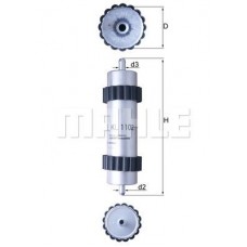 KL 1102 MAHLE Паливний фільтр