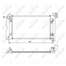 53396 NRF Радіатор охолодження двигуна