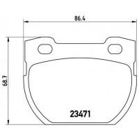 P 44 006 BREMBO Комплект гальмівних колодок дисковий гальм