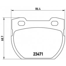 P 44 006 BREMBO Комплект гальмівних колодок дисковий гальм