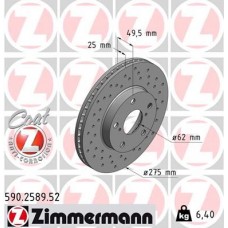 590.2589.52 ZIMMERMANN Гальмівний диск