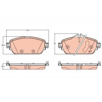 GDB2070 TRW КомплеК т гальмівних колодок, дискове гальмо