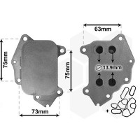 40003396 VAN WEZEL масляний радіатор двигунне олива