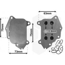 40003396 VAN WEZEL масляний радіатор двигунне олива