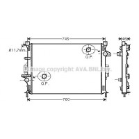 FDA2421 AVA QUALITY COOLING Радіатор охолодження двигуна