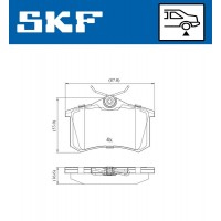 VKBP 90001 SKF Комплект гальмівних колодок дисковий гальм
