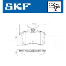 VKBP 90001 SKF Комплект гальмівних колодок дисковий гальм
