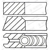 08-318708-10 GOETZE ENGINE Комплект поршневих кілець
