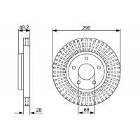 0 986 479 V48 BOSCH Гальмівний диск