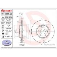 09.8304.21 BREMBO Гальмівний диск