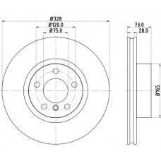 8DD 355 119-531 HELLA Гальмівний диск