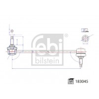 183045 FEBI BILSTEIN Тяга стійка стабілізатор