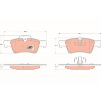 GDB1643 TRW Комплект гальмівних колодок дисковий гальм