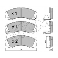822-134-0 CIFAM Комплект гальмівних колодок дисковий гальм
