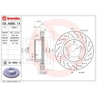 09.A966.1X BREMBO Гальмівний диск
