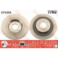 DF6598 TRW Гальмівний диск